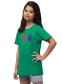 ALPHABET26 T-Shirt for Girl Women Half Sleeve s Popcorn Drink New 10120-thumb2