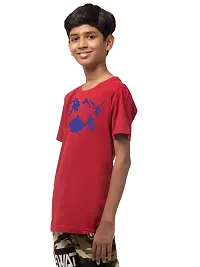 ALPHABET26 T-Shirt for Boys Half Sleeve Black 5 Superhero_New4447-thumb2