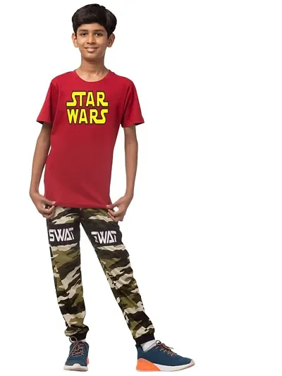 ALPHABET26 T-Shirt for Boys Half Sleeve Star WarNew4442