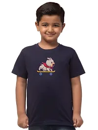 ALPHABET26 T-Shirt for Boys Half Sleeve Latest Skating Dog_New4453-thumb1