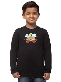 ALPHABET26 T-Shirt for Boys Full Sleeve Regular fit Black Sea Printed5796-thumb1