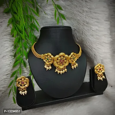 Stylish Golden Alloy Jewellery Set For Women