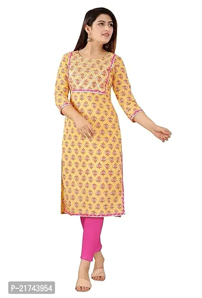 A-Line Multicoloured  Cotton Kurta