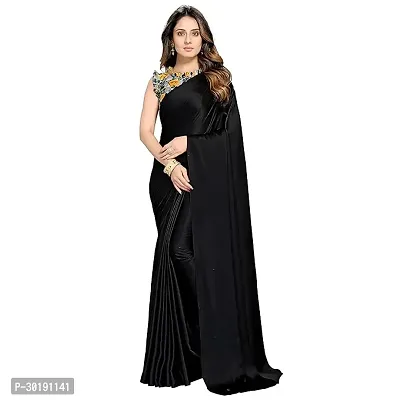 Beautiful Lycra Saree Without Blouse Piece For Women-thumb0