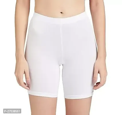 Comfortable White Cotton Blend Tummy And Thigh Shaper For Women-thumb0