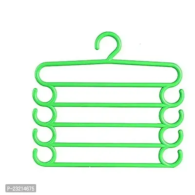 TSK 5 in 1 Layer Multipurpose Hanger Clothes Organizer for Wardrobe Shirt Tie Pants Saree-thumb2