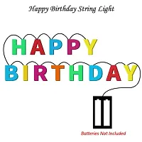 ARH DECORATIVES Plastic Happy Birthday 13 LED Letter Battery Operated String Lights, Outdoor String Lights (Multicolour)-thumb2