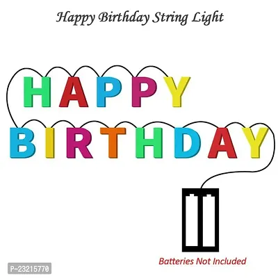 ARH DECORATIVES Plastic Happy Birthday 13 LED Letter Battery Operated String Lights, Outdoor String Lights (Multicolour)-thumb3