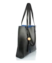 TSK Women's Tote Bag and Handbag (Black)-thumb1