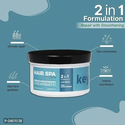 Keywest Professional Hair Spa Cream for Women | Hair Repair + Hair Smoothening Creambath with Aloe Vera Goodness (500gm)-thumb2