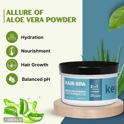 Keywest Professional Hair Spa Cream for Women | Hair Repair + Hair Smoothening Creambath with Aloe Vera Goodness (500gm)-thumb3