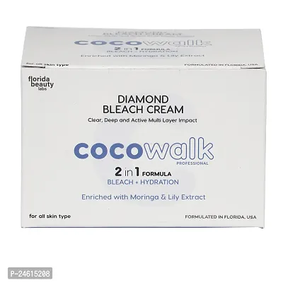 Cocowalk Professional Diamond Bleach for Face for Women | All Skin Type | Bleach + Hydration | Enriched with Moringa  Lily Extract (50gm)-thumb0