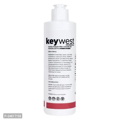 Keywest Professional Nanoplastia Sulfate Free Conditioner for Women | All Hair Types | Enriched with Macadamia Oil + Vitamin E (250ml)-thumb3