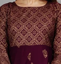 Women's Rayon Fabric Beautiful Block Printed Anarkali Kurti-thumb3