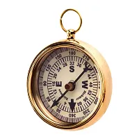 Kartique Antique Style Working Compass with Cream Dial and Black Numbers (2-inch)-thumb1