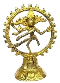 Kartique Dancing God Shiva Brass Natraja Statue Idol Murti Home D?cor Gift 5 Inches-thumb2