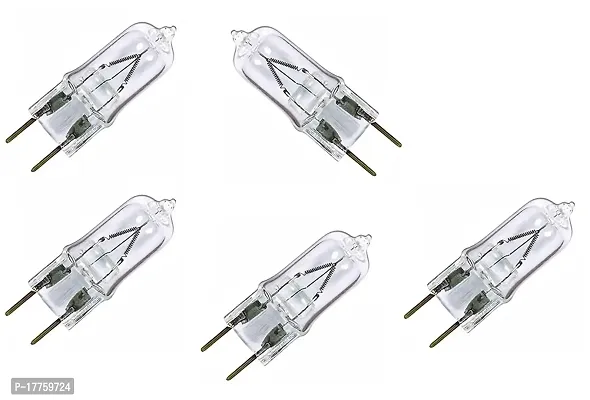 Kartique 2 Pin Halogen Bulbs for Lamps | Diffuser | Electric Diya | Mirchi Bulb (Set of 5) - 50 Watts - 220V | Warm Yellow