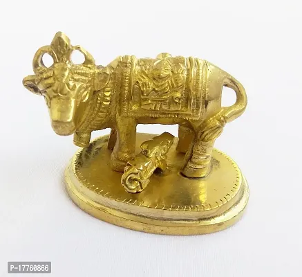 Kartique Holy Kamdhenu Cow and Calf Sculpture- Home Decor/Idols  Figurines/Desk Decor/Table Decor/Showpiece/Gift-thumb3