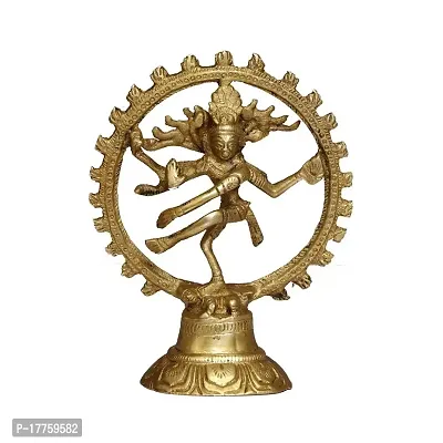 Kartique Dancing God Shiva Brass Natraja Statue Idol Murti Home D?cor Gift 5 Inches-thumb0