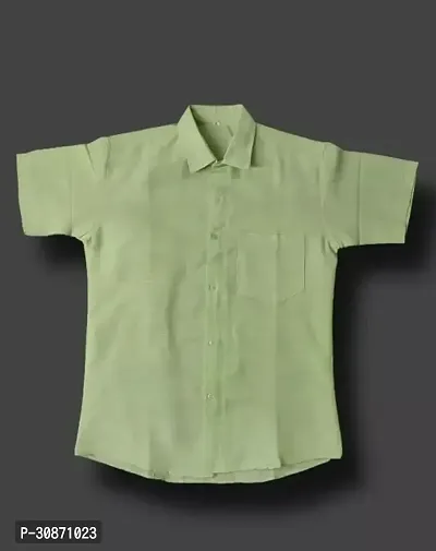 Stylish Green Khadi Cotton Casual Shirt For Men-thumb0