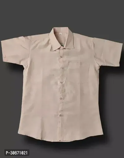 Stylish Beige Khadi Cotton Casual Shirt For Men