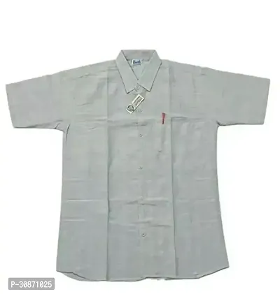 Stylish Grey Khadi Cotton Casual Shirt For Men