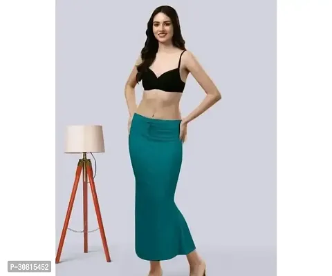 Stylish Green Lycra Solid Saree Shapewear For Women