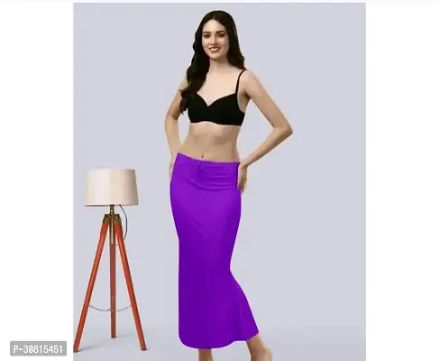 Stylish Purple Lycra Solid Saree Shapewear For Women