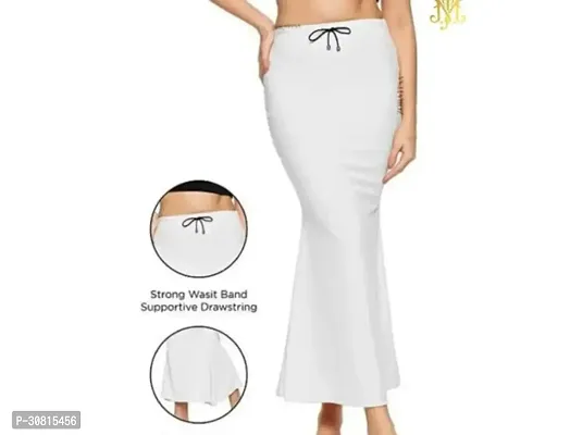 Stylish White Lycra Solid Saree Shapewear For Women-thumb0