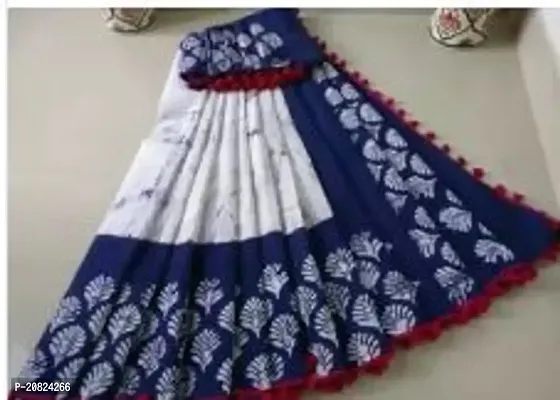 Fancy Cotton Saree with Blouse Piece for Women-thumb0