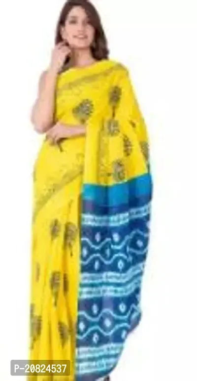 Fancy Cotton Saree with Blouse Piece for Women-thumb0