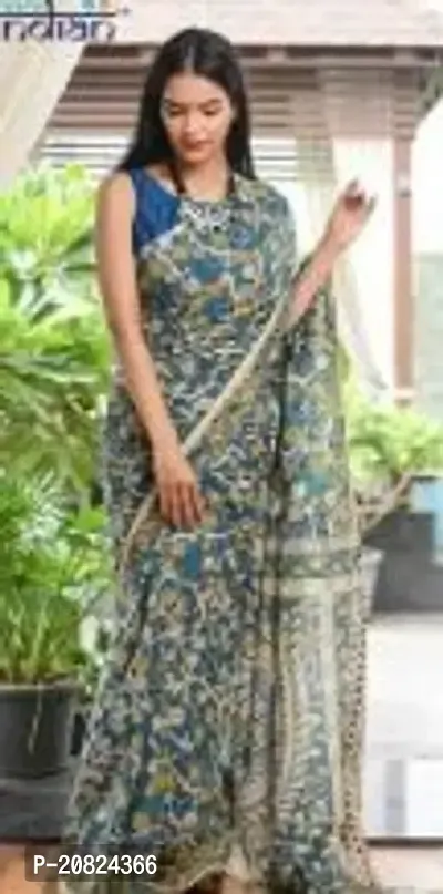 Fancy Cotton Saree with Blouse Piece for Women-thumb0