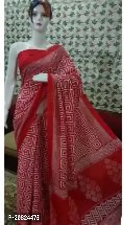 Fancy Cotton Saree with Blouse Piece for Women-thumb0