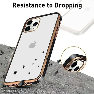 Thubans Soft Silicone Back Cover with Transparent and Golden Frame Case Pattern for Redmi Note 11/ Note 11s-thumb3