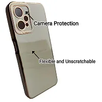 Thubans Soft Silicone Back Cover with Multiple Colur and Golden Frame for Realme 9 Pro-thumb1