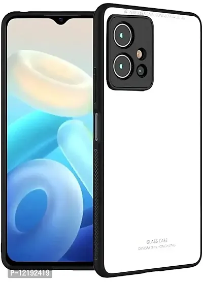 Thuban Glass Back case with Bumper Cover for Vivo T1 5G, Vivo Y75 5G,