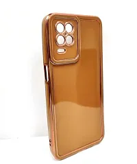 Thuban Soft Silicone Back Cover with Transparent and Golden Frame Case Pattern for Realme 9-thumb1