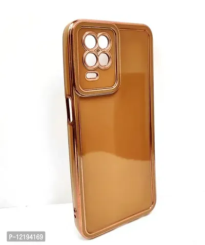 Thuban Soft Silicone Back Cover with Transparent and Golden Frame Case Pattern for Realme 9-thumb2