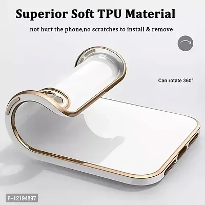 Thuban Soft Silicone Back Cover with Transparent and Golden Frame Case Pattern for VIVO T1 Pro 5G-thumb4