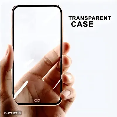 Thubans Soft Silicone Back Cover with Transparent and Golden Frame Case Pattern for VIVO T1 44W-thumb2