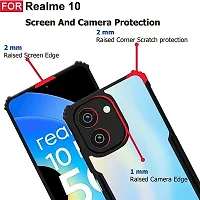 Thuban Realme 10 Case Back Cover Shockproof Bumper Crystal Clear I 360 Degree Protection TPU+PC I Camera Protection I Acrylic Transparent Eagle Cover-thumb2