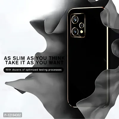 Thubans Soft Silicone Back Cover with Multiple Colur and Golden Frame for Realme 9 Pro-thumb3