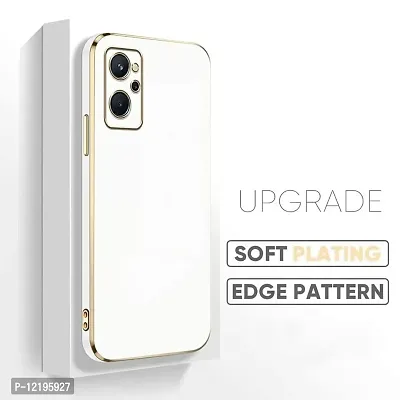 Thubans Soft Silicone Back Cover with Transparent and Golden Frame Case Pattern for Realme 9I-thumb4