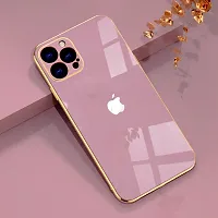 Thubans Soft Silicone Back Cover and Golden Frame Case Pattern for iPhone 14 pro-thumb4