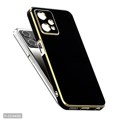 Thubans Soft Silicone Back Cover with Multiple Colur and Golden Frame for Realme 9 Pro-thumb2