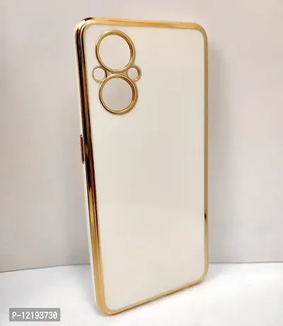 Thubans Soft Silicone Back Cover with Golden Frame Case Pattern for Oppo F21 Pro 5G-thumb2