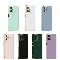 Thubans Soft Silicone Back Cover with Golden Frame Case Pattern ForVIVO T1 5G (Green)-thumb4