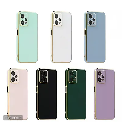 Thubans Soft Silicone Back Cover with Golden Frame Case Pattern ForVIVO T1 5G (Green)-thumb5