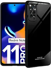 Thuban Glass Back case with Bumper Cover for redmi Note 11 pro-thumb1