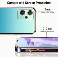 Thuban Soft Silicone Back Cover with Transparent and Golden Frame Case Pattern for Realme 9 Pro 5G-thumb1